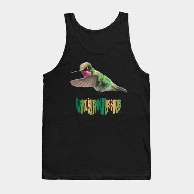 Guardians of Blossoms, Hummingbird Tank Top by pmArtology